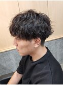 刈り上げショートマッシュ波巻きツイストスパイラルパーマ