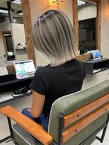 サニー 渋谷(SUNNY) バレイヤージュ、ハイライト、レイヤーロング、グレーベージュ