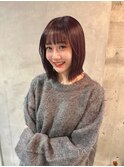 ★似合わせカット春カラー外ハネボブ艶カラー