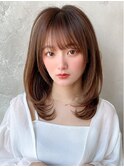 【NEW OPEN】小顔前髪あり後れ毛サイドバングメルティカラー