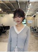 ショートボブ/ニュアンスパーマ/ルーズパーマ/顔周りカット