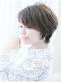 白髪ぼかし×小顔カットで大人ショートに垢抜け感(st橋元)