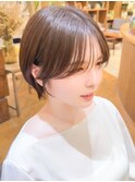 大人可愛い30代40代50代小顔◎マッシュショートボブウルフカット