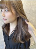ナチュラルインナーカラー/ショコラベージュ/赤み消しカラー