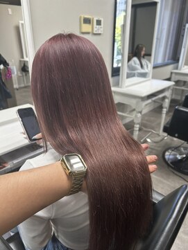 アフィナー(Afinar) エクステカラー◎ピンクブラウン＆エクステ60枚【横浜/横浜駅】