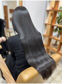 髪質改善暗髪グレーブラック◎Aina