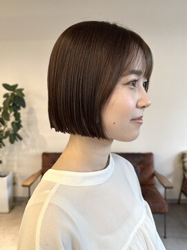 マッシュ チャヤマチ(MASHU chayamachi) 柔らか透明感カラー/ブリーチなし/オリーブブラウン/大阪梅田