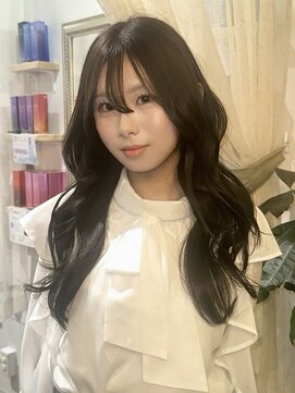 エストアール フクオカ 福岡博多店(est-r. Fukuoka) ロングレイヤー/オリーブベージュ/ヨシンモリ/韓国ヘア/博多