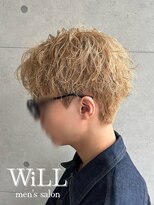 メンズサロン ウィル 阪急茨木(men's salon WiLL)&nbsp;ハイトーンカラーセンターパート
