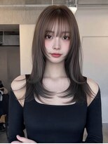 サロンドアイ(salon de i) 顔まわりロングレイヤー × ショコラブラウン
