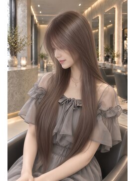 アース 大曽根店(HAIR&MAKE EARTH) ハッシュカット×ミルクグレージュでつくる艶ロング
