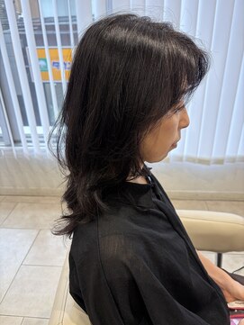 アッシュ 仙川店(Ash) 30代40代50代60代ハッシュウルフロングレイヤーくびれ流しバング