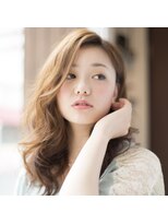 ヘアーアンドメイク シーク 八王子(HAIR&MAKE SeeK) かきあげバング×外国人風ベージュカラー