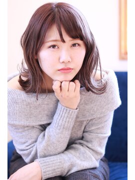 ヘアーサロン エクラ(HAIR SALON eclat) モノトーングレージュ外ハネ前下がりボブ