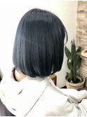 ショートボブ/ニュアンスカラー/センターパート/ブルージュ