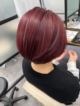 ナンバー アリア 三軒茶屋(N° aria) 《三軒茶屋 Aria》ワンブリーチチェリーブラウン＊まるっとボブ