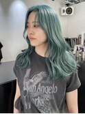 10代/20代/ミニウルフ/グレージュカラー/ターコイズカラー/前髪