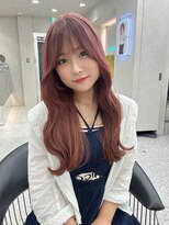 ロンド マーレ 天神大名店(Lond mare) ピンクブラウン/暖色カラー/カシスピンク/韓国ヘア/顔周りカット