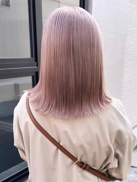 サンクプロジェクト(cinq PROJECT) ダブルカラーミルクティーピンクベージュカラーハイトーンカラー