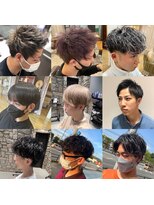 ポラリス(Polaris)&nbsp;メンズカット　パーマ　ハイトーン　マッシュヘア