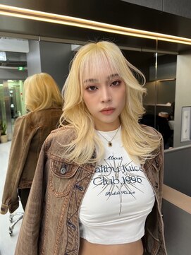 イキ 表参道(iki omotesando) ミディアムヘア/スラッシュ/グレージュカラー/デザインカラー