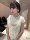 ミニボブ×オリーブブラウン