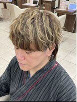 プログレス 国分寺店(PROGRESS) ハイライト×ウルフショート 国分寺メンズカット