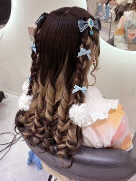 クラン 梅田店(clan) ハーフツインあみたらし/梅田へアセット