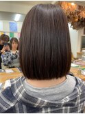 【BUZZbee成澤】切りっぱなしミディアム/ココアブラウン