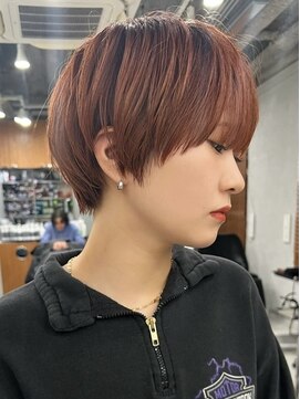 エイチ(H) xブリーチ/イメチェン/ホワイトブロンド/外ハネボブ/美髪/