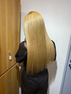 ノー バイ イオエ 西梅田(no. by ioe) ブリーチなしカラー/髪質改善/ミルクティーベージュ/小顔ヘア