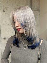 ソル ジングウマエ(SOL JINGUMAE)&nbsp;シルバー×ブルー×ブラックエンドカラー