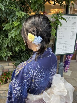 ファーレンピュアスウィート(fahren-pure-suite) 浴衣スタイル韓国風ヘアアレンジ