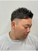 ツーブロックショート