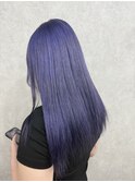 ブリーチ２回ブルーラベンダーカラー♪