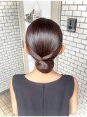 タイトシニヨン ヘアセット 参列ヘア お呼ばれヘア 和装ヘア