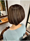 ベージュハイライト 白髪ぼかし