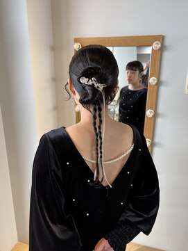 ヌープヘアーアイス(NUUP.hair ici) 編み込み巻き下ろし◎ロングヘアタイトアレンジパーティーヘア