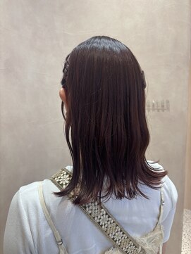 【中里恵梨】サイド編み込み/ヘアセット/レッドブラウン/顔周り