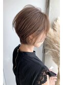 前下がりショート/イヤリングカラー/ミセスショート