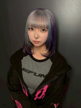 コエル(KOER) 【モード×デザインカラー】グレーパープルアッシュレイヤー
