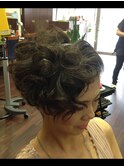 エムスショートヘアーカールアレンジ