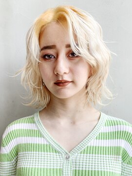 アルバム 銀座(ALBUM GINZA) カジュアルボブ_ココアブラウンフリンジウェーブ_27810