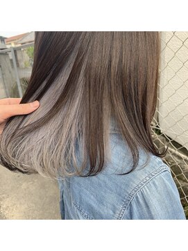 テテ(TETE) インナーカラー グレー 長堀橋×心斎橋