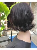 *外ハネボブ/ウェットスタイル/ハイライトカラー*