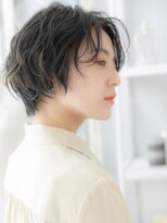 モッズヘア 越谷(mod's hair)&nbsp;大人かわいい黒髪ウェットヘア束感ショートc5越谷20代30代40代