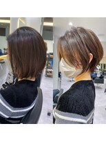 バンプ ギンザ(BUMP GINZA)&nbsp;くびれショート/マロンブラウン/大人ショートボブ／山口