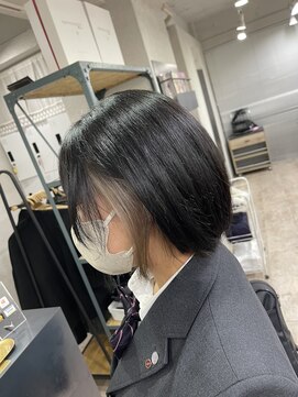 アジールヘア 所沢プロペ通り店(agir hair) インナーミルクティーベージュショート所沢