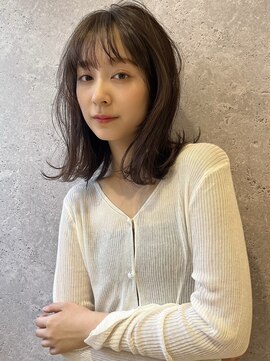 アース 三軒茶屋店(HAIR&MAKE EARTH) 三軒茶屋_レディース_セミロング_ブラウン_くびれ巻き_コテ巻き_