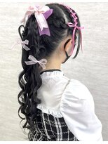 レースアップポニーテール